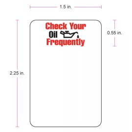 CBS (1000) Light Adhesive Red Oil Change Printer Stickers + Ink Ribbon Roll