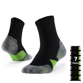 WANDER Mens Athletic Socks 7 Pairs Thick Cushioned Moisture-wicking Ankle Running Cycling Basketball Socks
