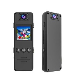 Mini Action Cam, 1080P HD & 180° Drehbarem Objektiv, Bodycam körperkamera mit 64 GB Speicherkarte und 120° Weitwinkel, Actionkamera mit Nachtsicht & Bewegungserkennung, mit Multifunctional Accessories