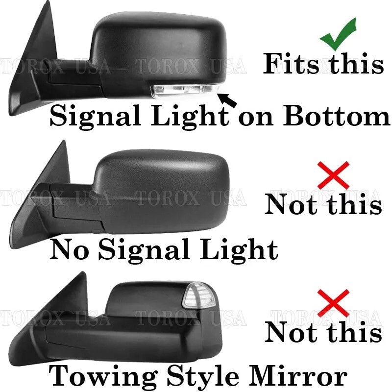 TOROX For 2013-2018 Dodge Ram Door Handle COVERS No PKH+Mirrors