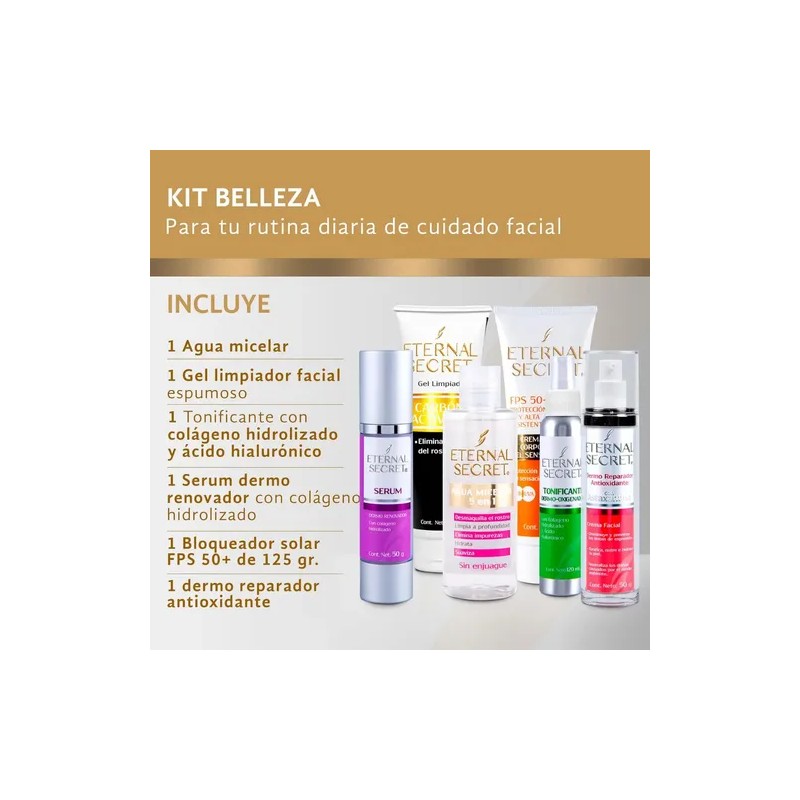 Eternal Secret Kit Belleza Incluye 6 Productos De Skincare