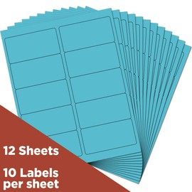 JAM PAPER Shipping Address Labels - Standard Mailing - 2 x 4 - Blue - 120/Pack