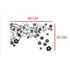 Vine Wall Sticker and Sticker Design with Flower Size (59x91)