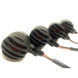 (nakira) Steady On Turn Signal Valet General Purpose Billet with American Position Lamp (Black, Black) (4 Pieces)