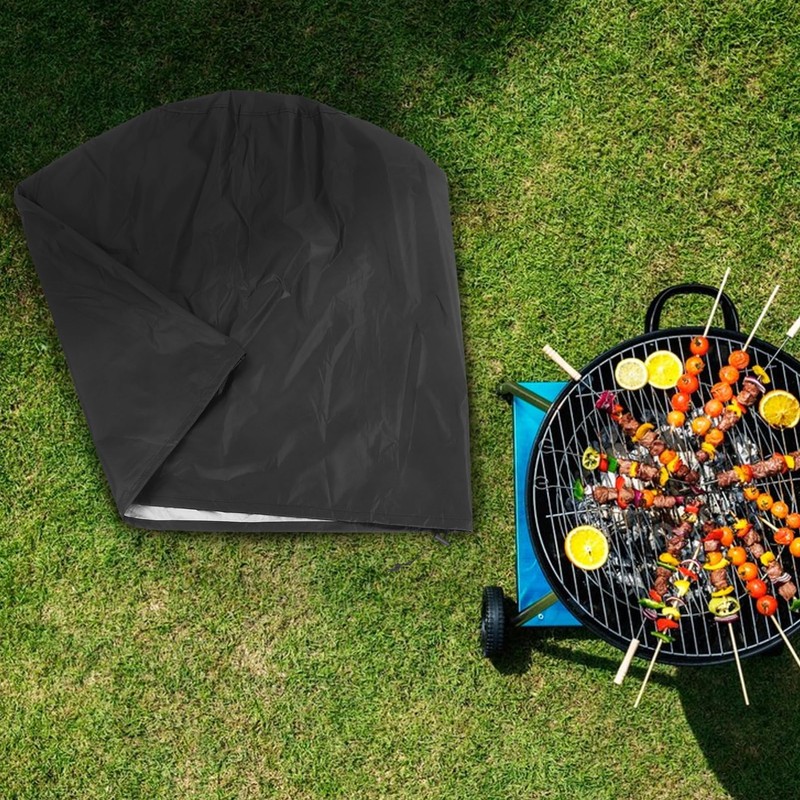 Totority Small Round BBQ Grill Cover Heavy Duty Weatherproof Cover
