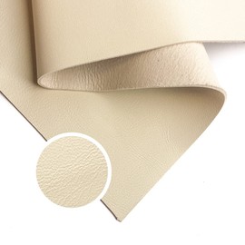 Off White Lambskin Leather Fabric: Real White Leather Material for Crafting and Bookbinding depending on The Leather Size (Warm White, 10x10In/ 25x25cm)