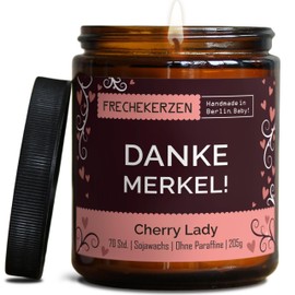 Lustige Duftkerze mit Spruch Politik | Handgemacht aus Sojawachs | In Geschenkbox | Nachhaltiges Valentinsgeschenk, politisches Statement, Politiker, Partei |Kirsche