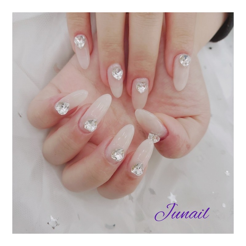 ❣️ Pointy heart handmade nail tips ✨ - Long round
