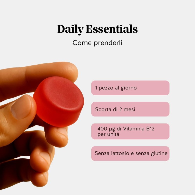 Vitamina B12 400µg Gummies - Daily Essentials – Metabolismo Energetico,