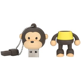 USB Flash Drive Interesting Cartoon Monkey Portable Storage Memory Stick for PC Tablet128GB