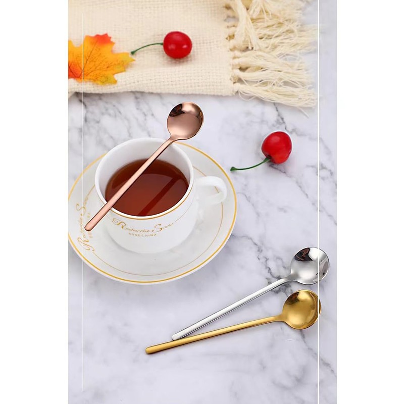 KXLCGYK Tea Spoon, Coffee Spoon, 5 Piece Set, 5.3 inches