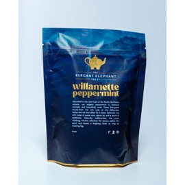 Willamette Peppermint Tea, Organic Loose Leaf Mint Herbal Tea – Soothing, Caffeine-Free – Refreshing Hot or Iced – 4 oz Resealable Bag (Makes 50 Cups) – The Elegant Elephant
