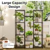 Bamworld Plant Stand Outdoor Metal Plant Shelf for Multiple Plants