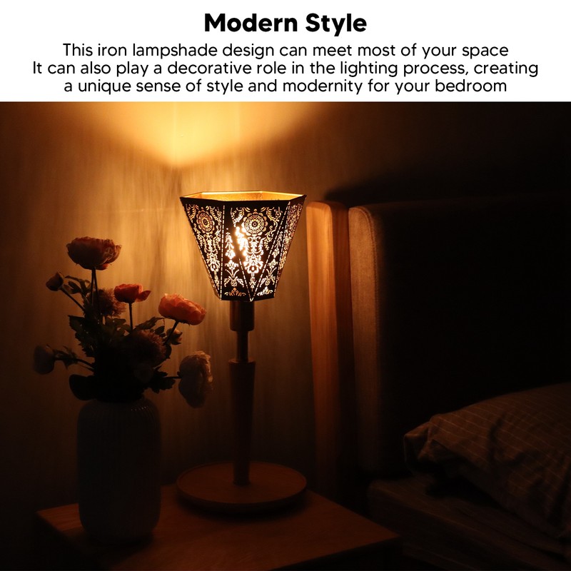 Lamp Shades Modern Scandinavian Style E27 E26 Wrought Iron Hexagonal