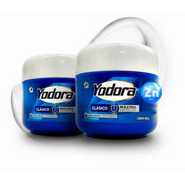 PACK OF 2-60gr Yahve - Yodora Clásico Cream Deodorant –Gentle Formula for Sensitive Skin – Hydrating and Vegan Deodorant – 24-Hour Protection – Two-pack for long-lasting freshness 60 gr.