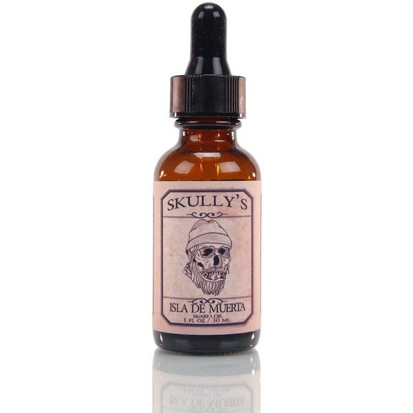 Skully's Isla De Muerta Beard Oil 1 oz. (Coconut and Pineapple Scented) Beard Oil for Men, Promotes Beard Growth, Softens, Moisturizes