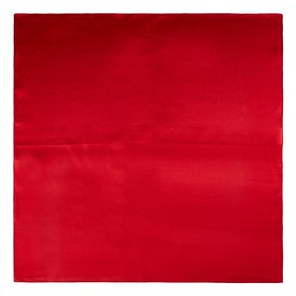 JWSilk Silk Neckerchief Small Square Silk Scarf Solid Color (Red 1)