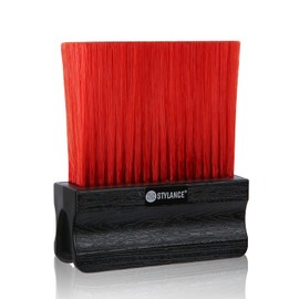 Cepillo de peluquería para cortar el cabello, cepillo de limpieza de cuello suave para el hogar, herramienta profesional de salón (negro marrón)