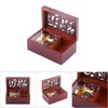 1Pc Solid Wood Miniature Hollow 18 Note Wind Up Music