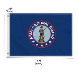 2×3 FT US National Guard Flag, Medium 60×90 150D USA Defense Guard Outdoor Banner,Double Side Printing American Decor For Patio Garden With Brass Gromment