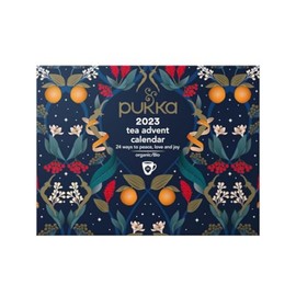 Pukka 2023 Advent Calendar Organic Tea, Herbal Tea Variety Pack, Selection of 24 Delightful Black & Green Teas and Infusions, 100% Organic