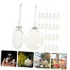 RORPOIR 36pcs Transparent Hollow Christmas Flat Ball DIY Fillable Christmas