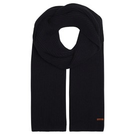 Flysluo Scarf for Men and Women, Classic Knitted Loop, Women's Men's Scarf, Winter Warm Long Knit Scarf, Knitted Scarf, Winter Scarf, Fine Knit, Unisex, Size 185 x 35 cm, black