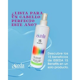 Tratamiento Para Cabello Maltratado 15 Beneficios Todo en Uno - Sin Enjuague - Para Todo Tipo de Cabello - Con Ácido Hialurónico - Repara, Hidrata, Pr