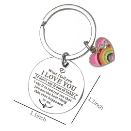 I Love You Gifts for Her Him Keychain Gift for Boyfriend Girlfriend Anniversary Christmas Birthday Gifts for Fiance Fiancee Engagement Keychains Gift for Women Men Husband Wife…