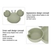 3pcs Toddler Divided Plate Set Silicone Baby Suction Plate Anti