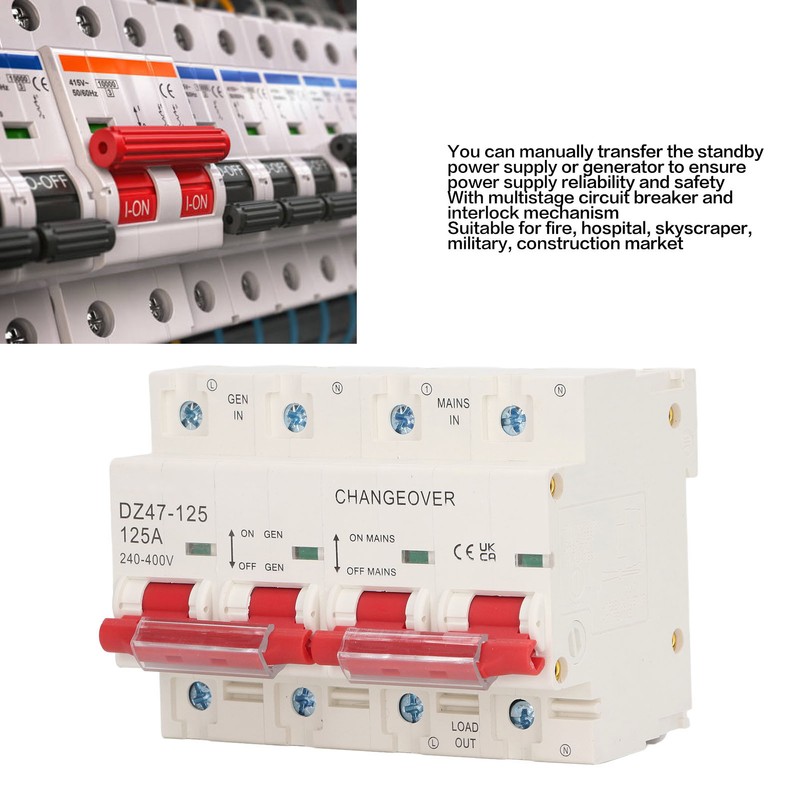 Interlock Transfer Circuit Breaker Dual Power 125A 2P and 2P