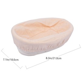 Ciieeo 1 PC Oval Rattan Bread Proofing Basket with Lining Baking Basket for Home and Professional Use for Sourdough and Artisan Bread