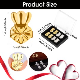 Abeillo 4 Pairs Earring Lifters Earring Support Backs for Heavy Earrings Drooping, Earring Lifters Backs Repacements for Heavy Earrings Lifting Droopy Ear Lobes with Storage Box