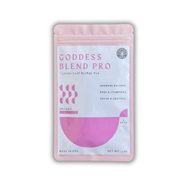 Goddess Blend Pro Tea - Overall Women Wellness, Hormone Balance, Organic Herbal Tea with Pink Rose, Caffeine-Free, Sugar-Free, Loose Leaf, 100% Natural Herbs - Specification: Sampler ( 7 DAYS, 0.4 OZ )