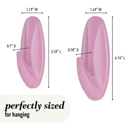 Command Mixed Designer Hook Pack, Lilac Lemonade, 10 Hooks, 16 Strips, Colorful Hooks for Hanging, Great for Back to School Dorm Room Decorations and Classroom Organization