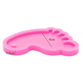 Baby Foot Silicone Resin Keychain Mold Cute Foot Shape Expoy Resin Casting Mold for Jewelry and Keychain Making DIY Creative Resin Pendant Ideal Gift Crafts Making