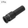 HARFINGTON 2Pcs 12-Point Deep Impact Socket 1/2 Inch Drive 11mm