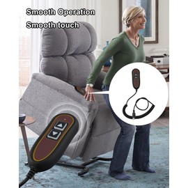 HUFEWU 2 Button 5 Pin Remote ZK1200-HC Hand Control Fit for Golden with USB and Backlight, Switch Lift Chair Power Recliner