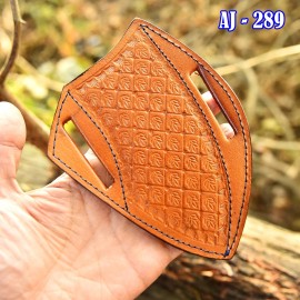 Handmade Sheath USA EDC Pancake Folding Blade & Fixed Blade Multi-Tool Leather Knife Sheath