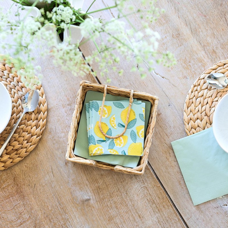 HMF Napkin Holder Braided Made of Water Hyacinth, Napkin Stand