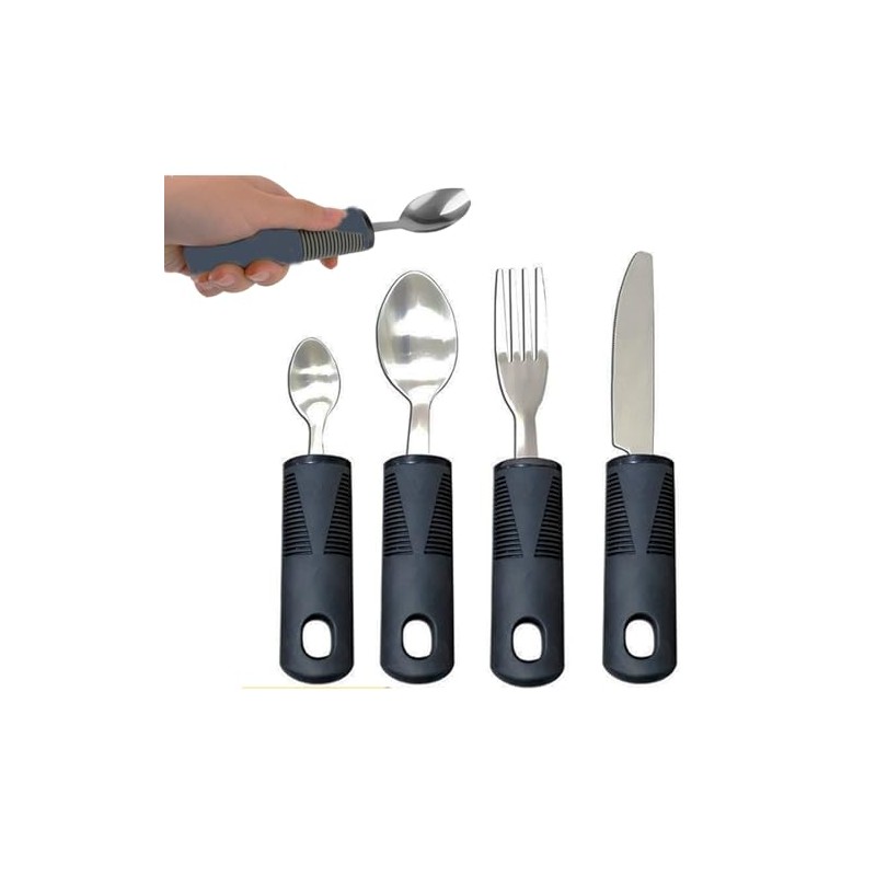 Large Wide Handled Easy Grip Cutlery Set