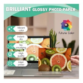 Papel Fotográfico Glossy Carta 220gr 20 Hjs Pack 10 Paq                                                                                               