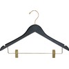Quality Wooden Skirt Hangers 25 Pack, Solid Wood Pants Hanger