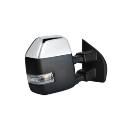 Adanz Passenger Right Side Towing Mirror fit for 2017-2020 Ford F250 F350 F450 F550 Super Duty Pickup Truck Tow Mirror Turn Signal Light Auxiliary Lamp Temperature Sensor Power Heated Chrome Cap RH