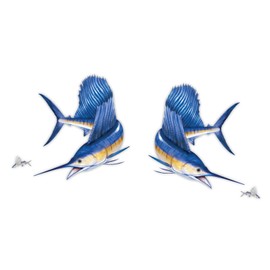 Salty Bones Sailfish Mega Sticker Double Pack - Made in The USA