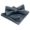 Jemygins Set for Men - Includes Plain Bow Tie, Men’s
