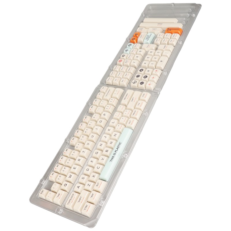 Keyboard Keycaps Orange Blue Beige 128 Keys PBT Theme XDA