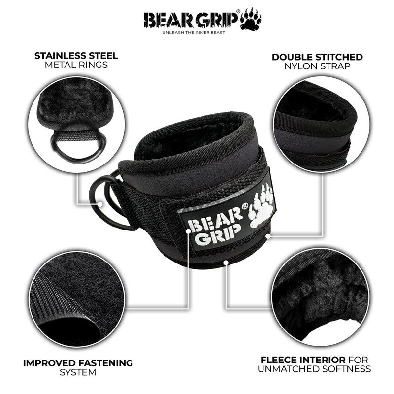 BEAR GRIP - Ankle Straps for Cables with New Fleece