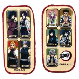 Demon Slayer 801137 Petite Towel, 2 Pieces, Column Pattern, Kindergarten Entrance