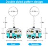 TrustBlai Camper Keychain, Double-Sided RV Camping Key Chain, Trailer Keychain